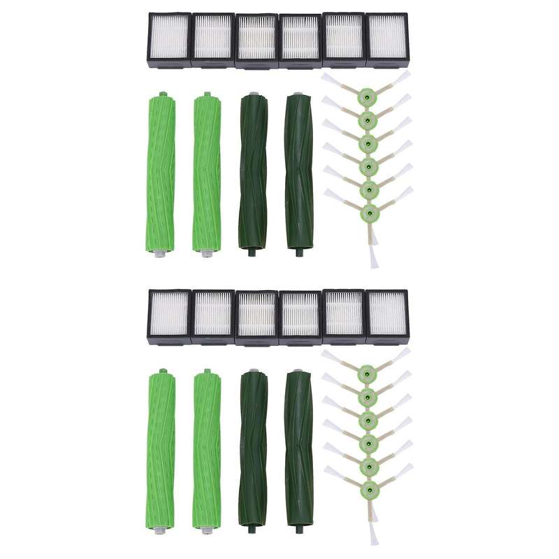 12x Filter+12x Side Brush+8x Brush for Irobot Roomba I7 E5 E6 Series