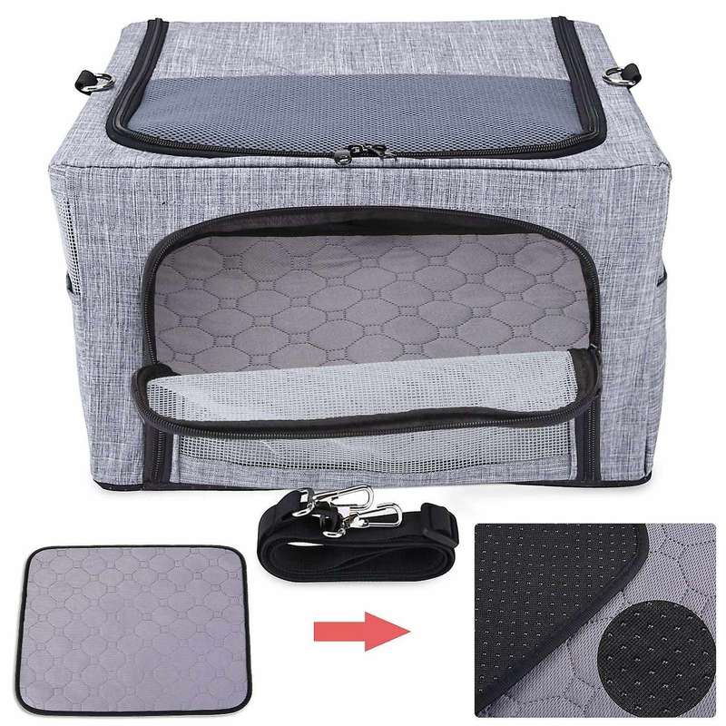 Dog Booster Car Seat with Seatbelt & Waterproof Pee Pad & Top Cover