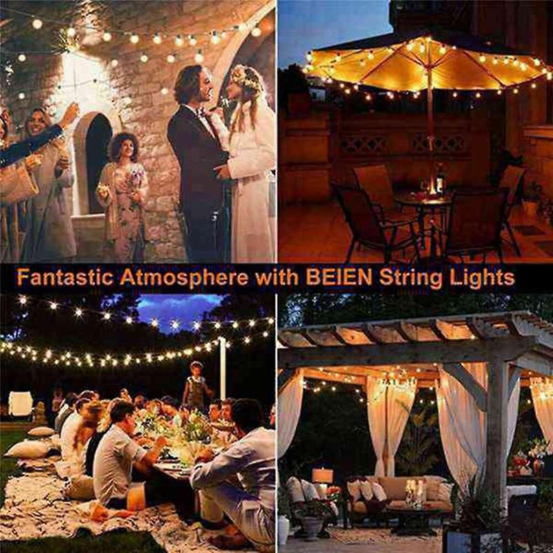G40 Solar String Lights with Remote Control for Party 10m 20 Bulbs