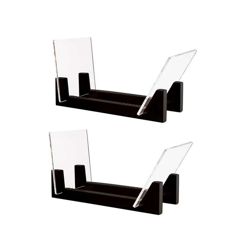 2pcs Vinyl Record Storage-vinyl Lp Record Rack 13.7inches Long(black)