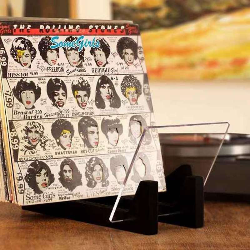 2pcs Vinyl Record Storage-vinyl Lp Record Rack 13.7inches Long(black)
