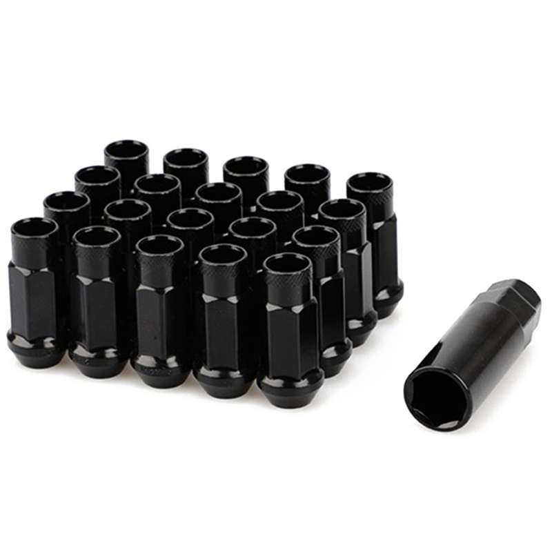 Lug Nut M12x1.25 Open Wheel Nut,tapered Acorn Seat,lock Nuts (black)