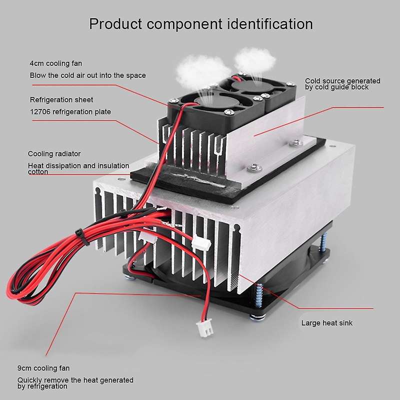 Diy Peltier Cooler Kit 12v Semiconductor Cooling System Module Kit