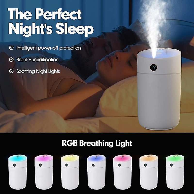 3l Cool Mist Humidifier with Double Spray with Humidistat Led Display