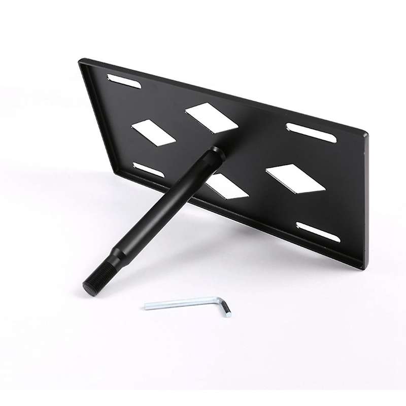 Front Bumper Tow Hook License Plate Mount Bracket Holder, Black