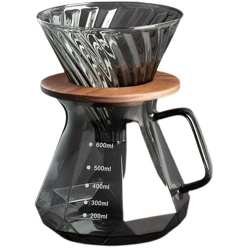 Coffee Obsidian Diamond Hand-brewed Coffee Sharing Pot Filter Cup ,c