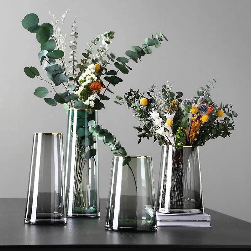 Glass Vase Nordic Home Living Room Decor Terrarium Flower Vase A