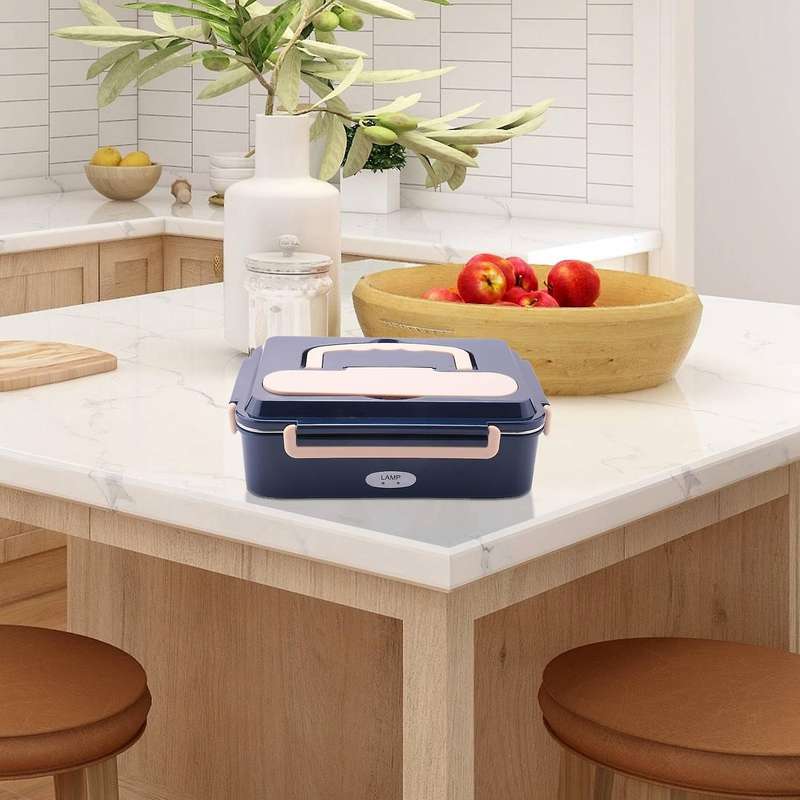 Electric Lunch Box with Spoon and Chopstick Food Warmer Eu Plug