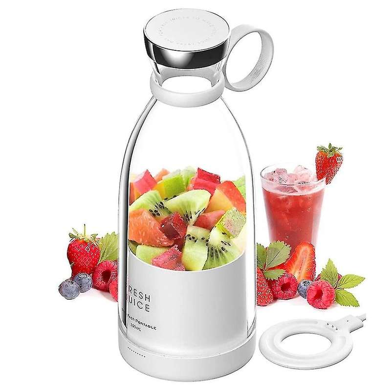 Portable Electric Juicer Blender Fruit Mixers Juicers White