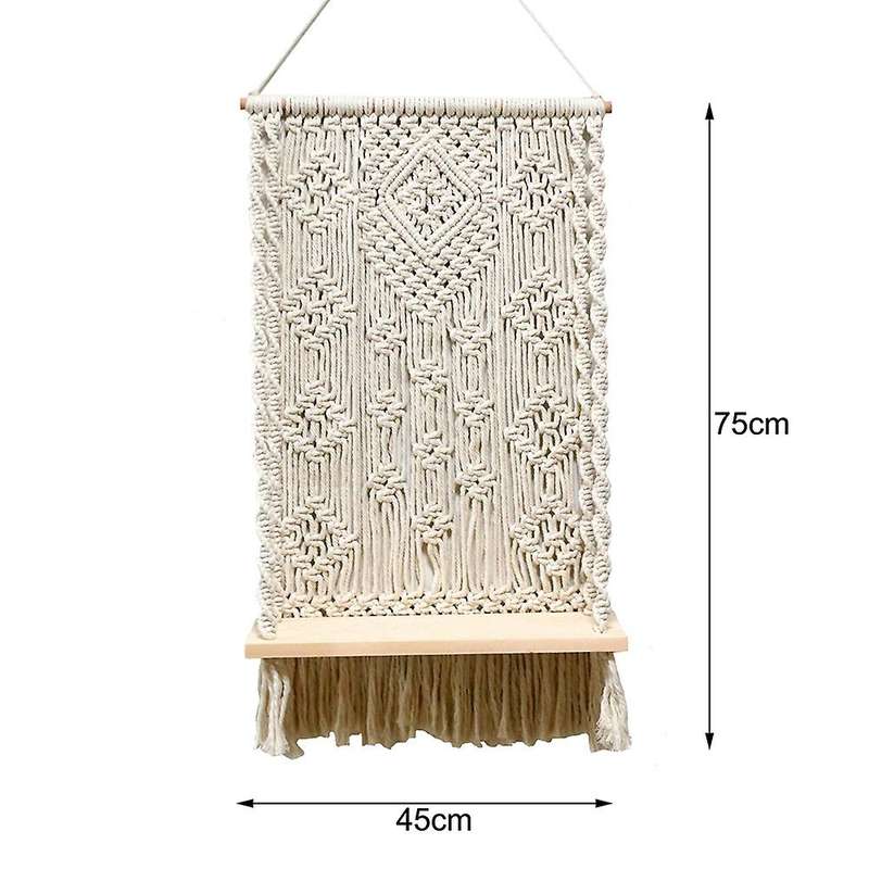 Boho Indoor Rope Plant Pot Basket Hanger Holder, for Wall Decor