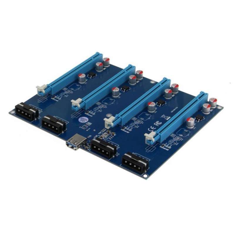 Pci-e Adapter Card Pcie 1 to 4 Riser Card 1x to 16x Slot Card