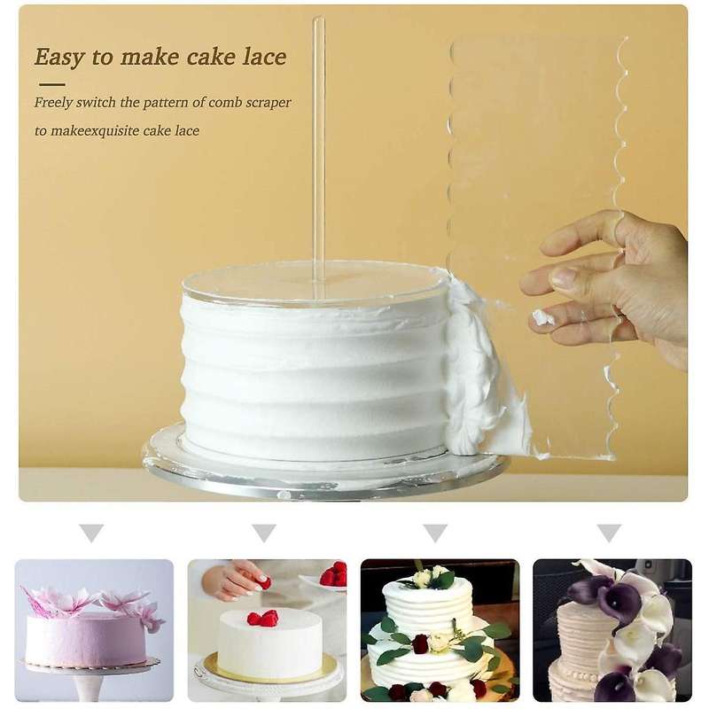 Acrylic Round Cake Discs Set,buttercream Tiered Cake Decorating Tools