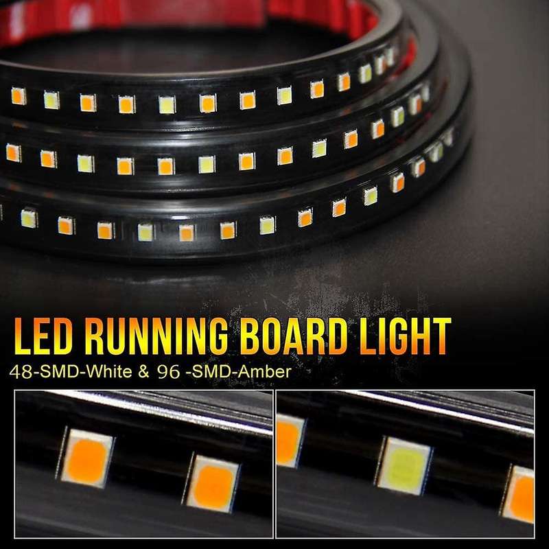 2pcs 48 Inch 120cm Car Led Tailgate Light Bar 144 Led Pickup Light
