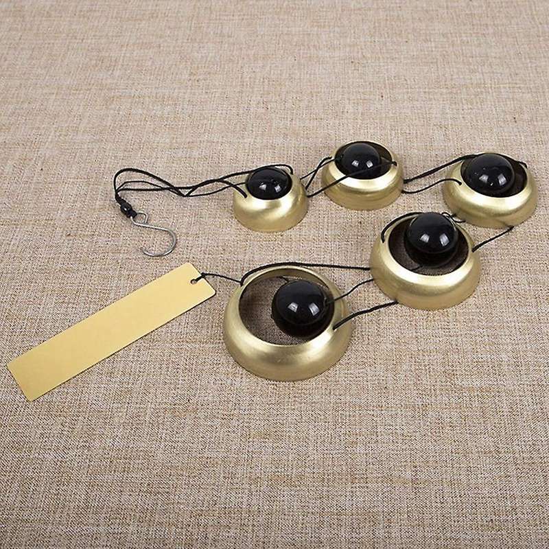 2x Home Gift Temple Wind Chime Blessing Yard Balcony Ornament -brass