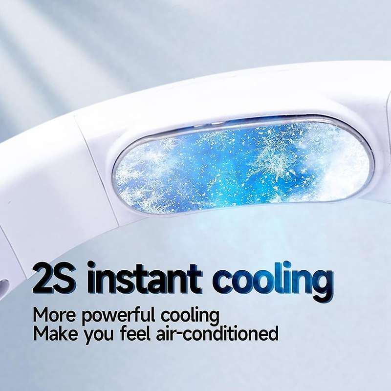 Neck Cooler Refrigeration Airneck Cooling Hanging Neck Fan White