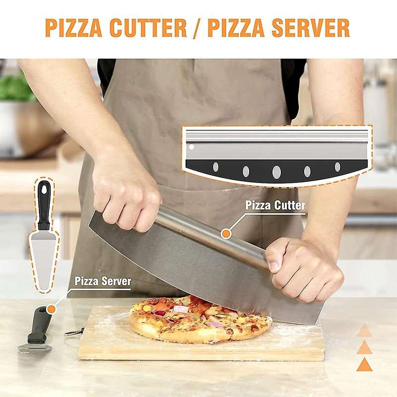 Household Pizza Wheel Knife with Handle Stainless Steel Baking Pizza