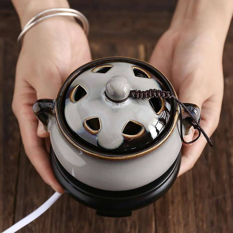 Electric Incense Burner Ceramic Sandalwood Incense Burner Decor