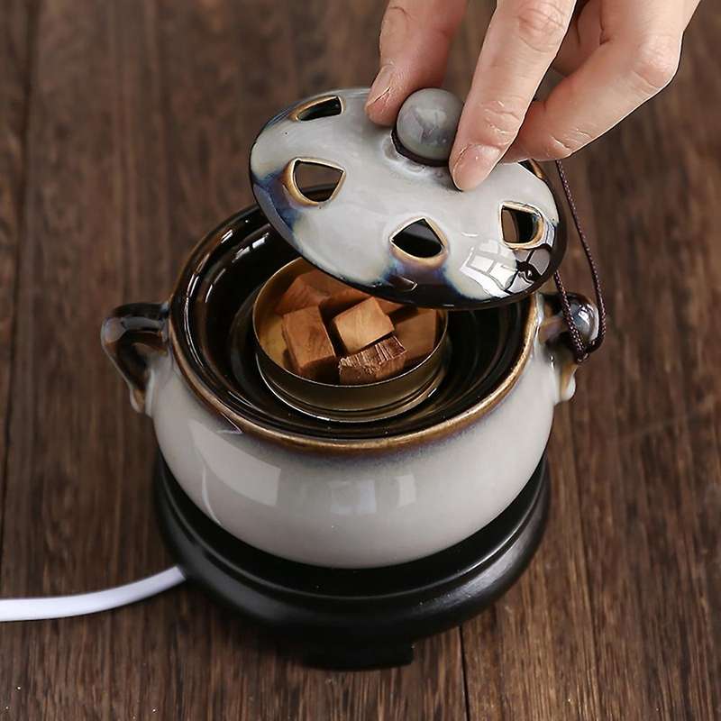 Electric Incense Burner Ceramic Sandalwood Incense Burner Decor