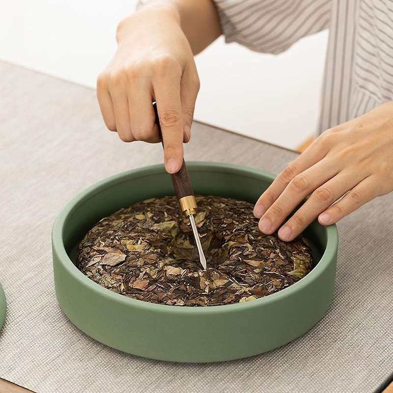 Household Bulk Tea Spices Jars Cake-shaped Ceramic Tea Storage Jar F