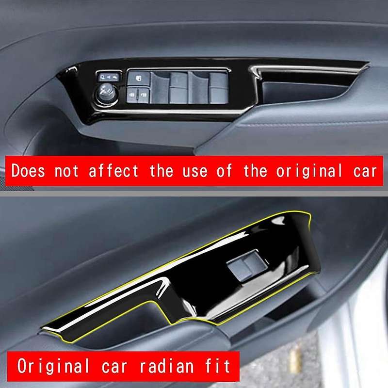 Carbon Fiber Window Lift Switch Trim for Toyota Aqua 2021 2022 Rhd