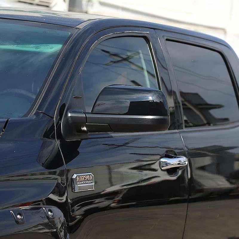 For Toyota Sequoia Tundra- Crew Rearview Mirror Cover, Bright Black