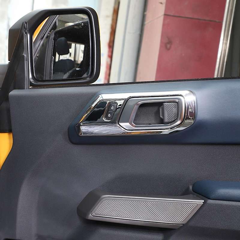 Door Inner Handle Cover Stickers for Ford Bronco 21-22,silver