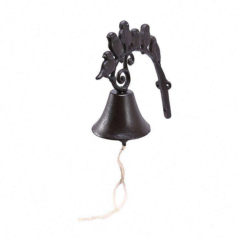Rustic Cast Iron Bird Doorbell Chime Indoor Outdoor Decor