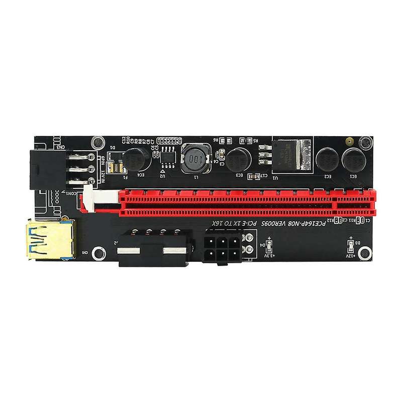 009s Plus Pci-e 1x to 16x Extender Adapter for Btc Miner(5 Pcs)