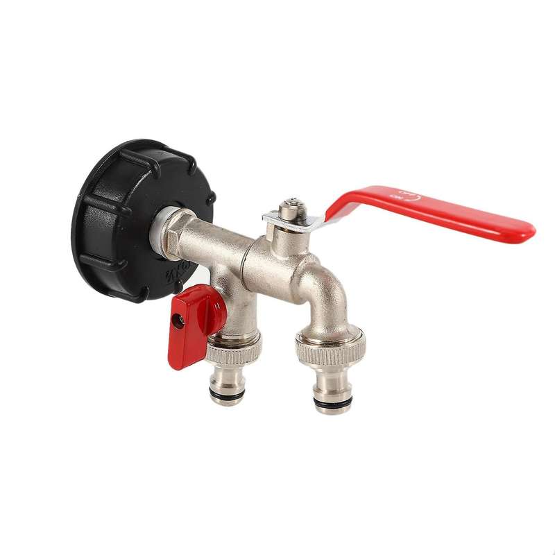 Double Tap 1000 Liter Ibc Water Tank Connector Rainwater Tank Adapter