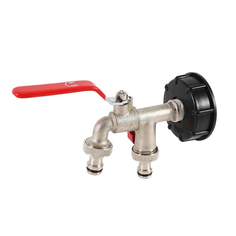 Double Tap 1000 Liter Ibc Water Tank Connector Rainwater Tank Adapter