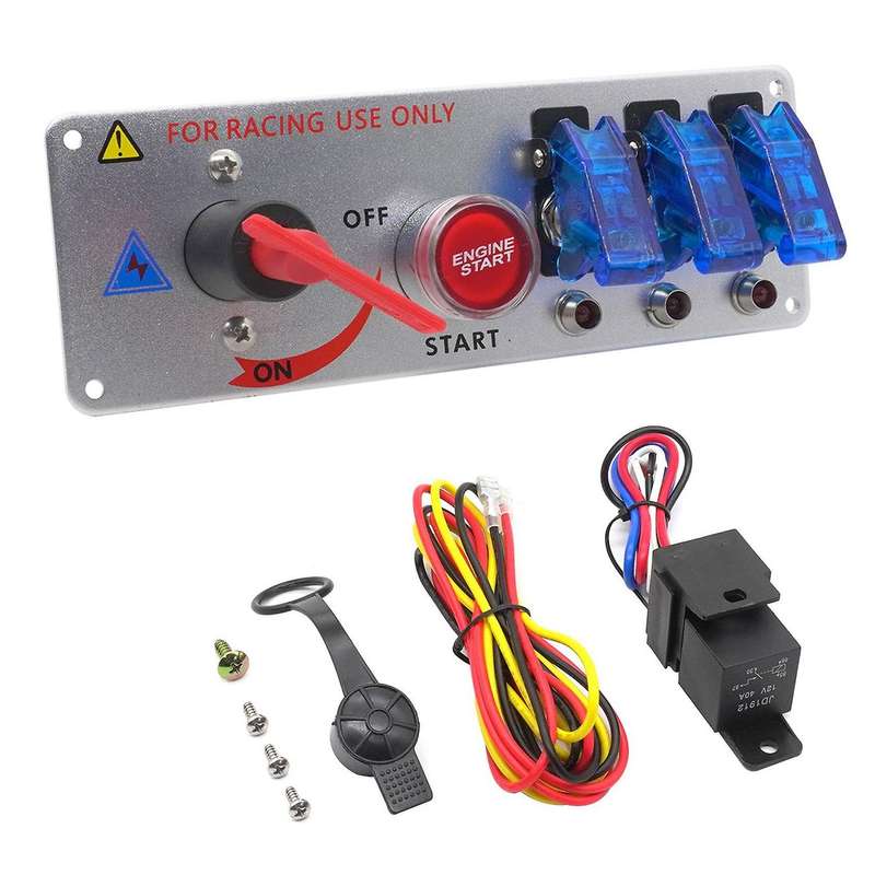 Car 12v One-button Start Master Switch Blue