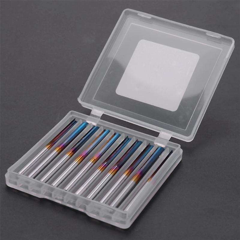 10pcs Straight End Mill for Wood Mdf Plastic Cnc Engraving Bit