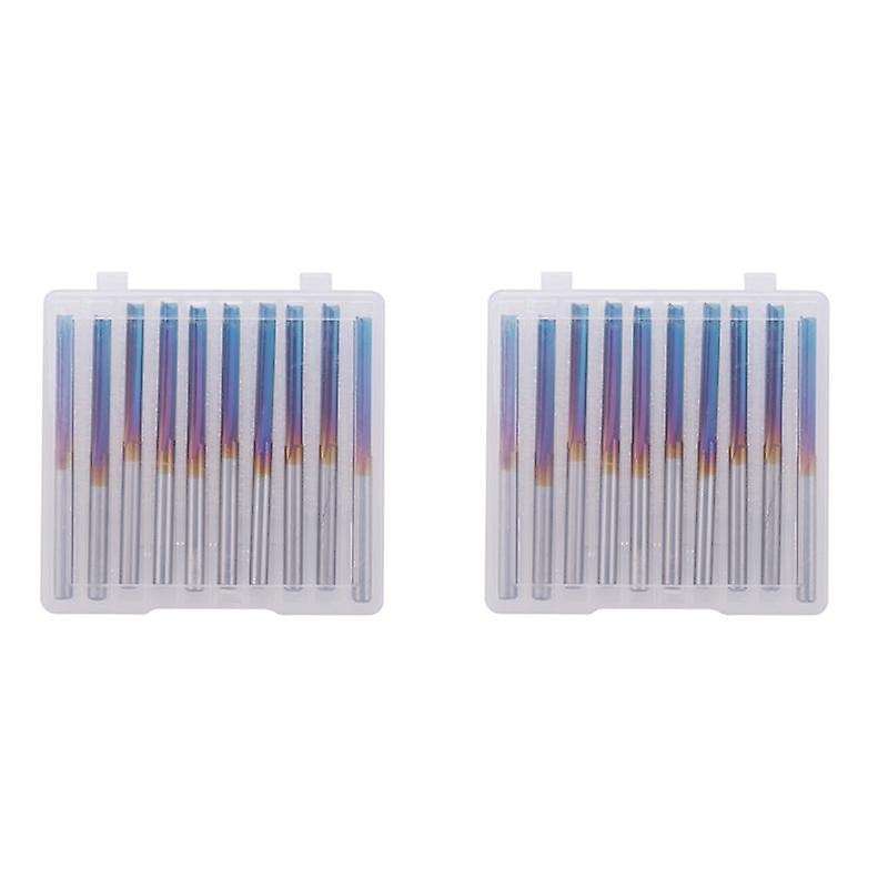 10pcs Straight End Mill for Wood Mdf Plastic Cnc Engraving Bit