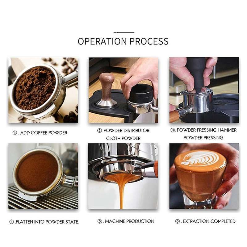 51mm Double-head Coffee Tamper Adjustable Powder Press Matt Black