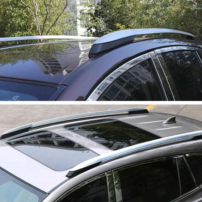 4pcs Roof Rack Rail End Luggage Rack Cover for Toyota Rav4 2013-2018