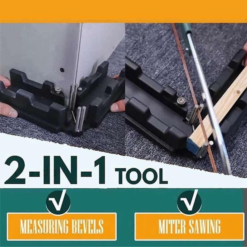 2-in-1 Miter Measuring Tool for Pipe Installation, Cutting B