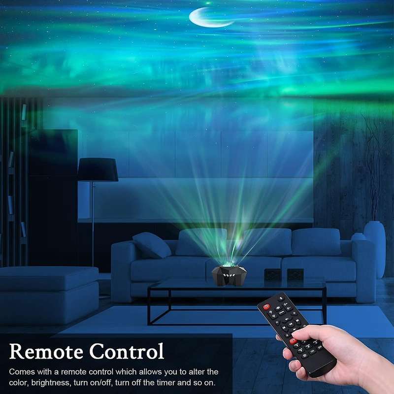Northern Lights Projector with Speaker for Bedroom Party(black)