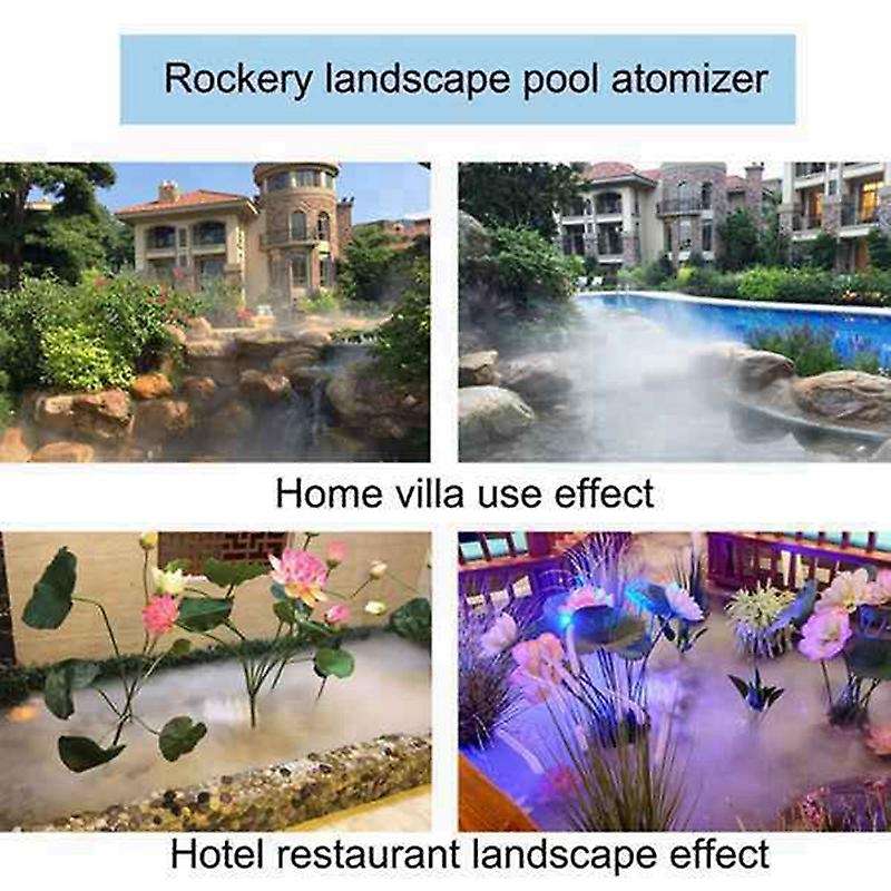 2 Head Ultrasonic Mist Maker Fogger Machine for Greenhouse/lawn/pond