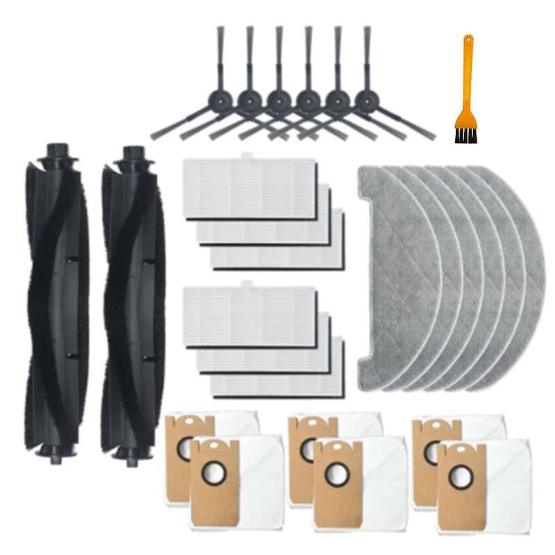Main Brush Dust Bags Mop Cloth Side Brush Hepa Filter Parts