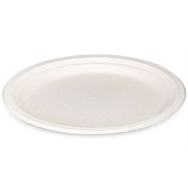 9 Inch Eco-friendly Disposable Sugarcane Paper Plates Biodegradable