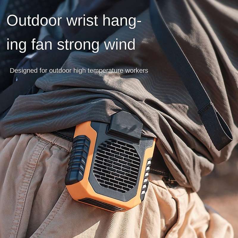 Portable Waist Clip Fan 6000mah Battery Operated Necklace Fan B