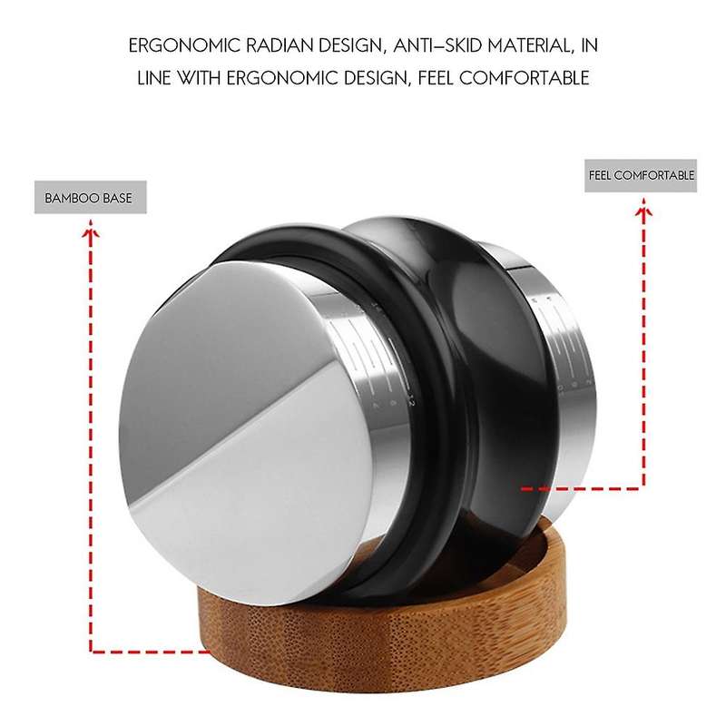 51mm Double-head Coffee Tamper Adjustable Powder Press Silver