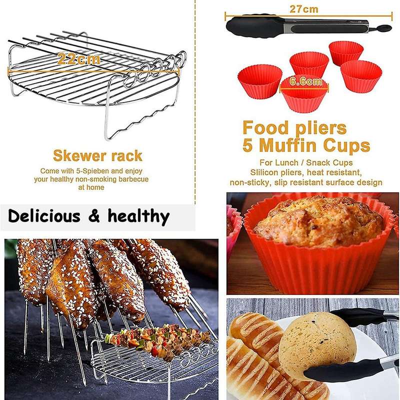 Square Air Fryer Accessories, for Cosori Ninja Phillips