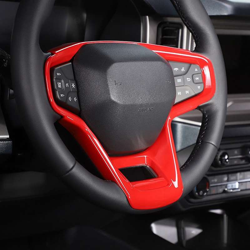 Steering Wheel Decoration Cover Trim Stickers Red