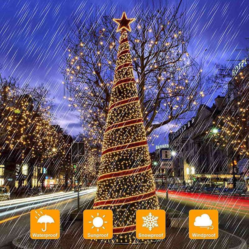 Solar String Lights 200 Led 4 Pack for Home Christmas Decoration B