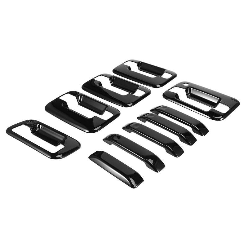External Door Handle Covers for 2004-2019 Ford F-150 Glossy Black