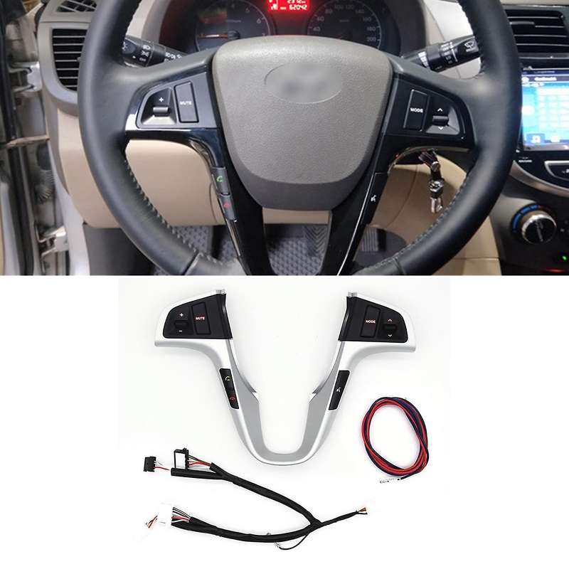 For Hyundai Verna Solaris Steering Wheel Button with Blue Backlight