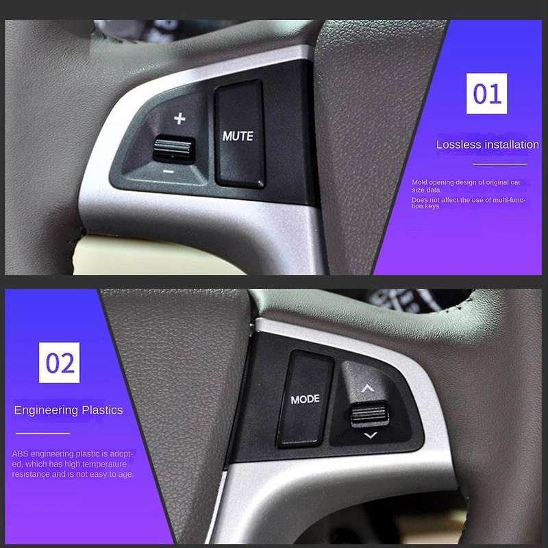 For Hyundai Verna Solaris Steering Wheel Button with Blue Backlight