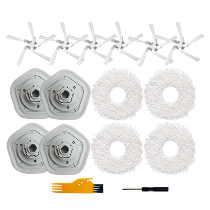 16pcs Replacement Parts Mop Cloth Side Brush Cleaning Brush
