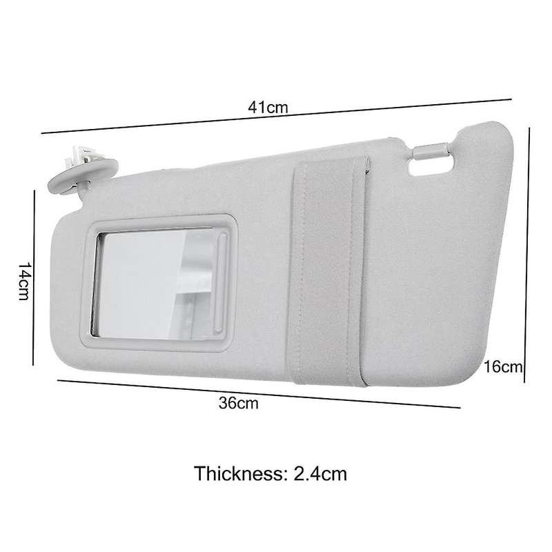 For Toyota Venza Driver Left Side Grey Sun Visor with Mirror